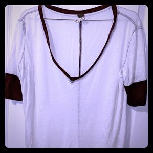 Free people semi sheer jersey style shirt